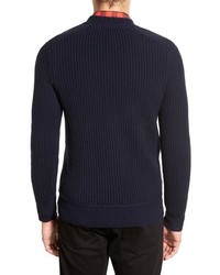 Burberry Brit Rathbone Modern Fit V Neck Wool Cashmere Sweater