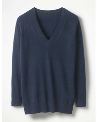 Boden Cashmere Relaxed Vneck Sweater