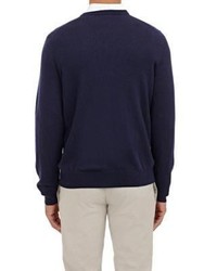 Piattelli Cashmere V Neck Sweater Blue Size Extra Large