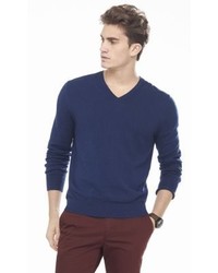 Express Cotton Cashmere V Neck Sweater