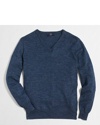 J.Crew Factory Factory Slim Textured Cotton V Neck Sweater