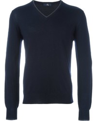 Fay V Neck Ribbed Sweater