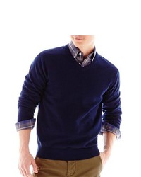 JCP Cotton V Neck Sweater