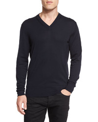 Tom Ford Lightweight Merino V Neck Sweater Navy