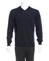 Lanvin Long Sleeve V Neck Sweater