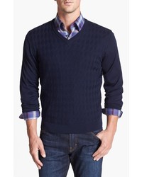 John W. Nordstrom Merino Wool V Neck Sweater