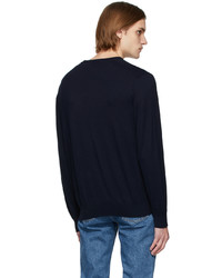 Polo Ralph Lauren Navy Cotton V Neck Sweater