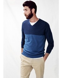Mango Outlet Contrast Cashmere Blend Sweater