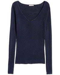 H&M Silk Blend V Neck Sweater