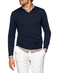 Suitsupply Slim Fit V Neck Merino Wool Sweater