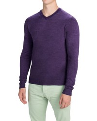 Specially Made Solid V Neck Sweater