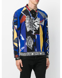 Versace V Neck Collage Sweater