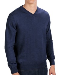 Toscano V Neck Sweater Merino Wool