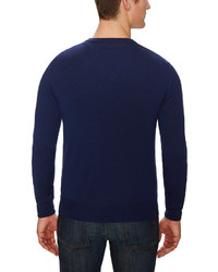 Versace Wool V Neck Logo Sweater