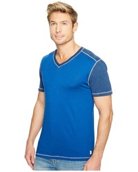 Agave Denim Darren Short Sleeve Color Block V Neck Tee T Shirt