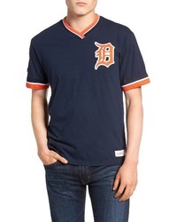 Mitchell & Ness Detroit Tigers Vintage V Neck T Shirt