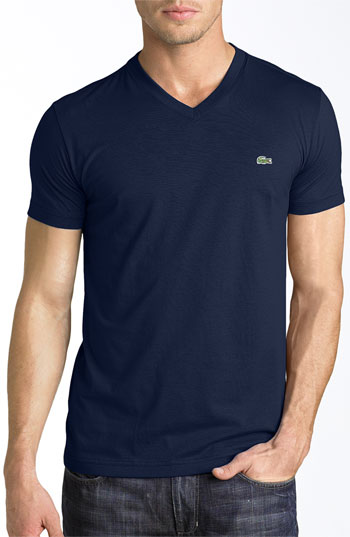 Lacoste V Neck T Shirt Navy 6, $49 | Nordstrom | Lookastic