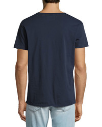 Sol Angeles Moonshadow V Neck T Shirt Indigo