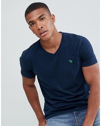 Abercrombie & Fitch Pop Icon V Neck T Shirt In Navy