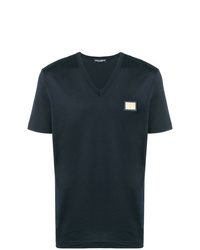 Dolce & Gabbana V Neck Logo T Shirt