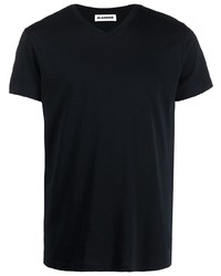 Jil Sander V Neck Short Sleeve T Shirt