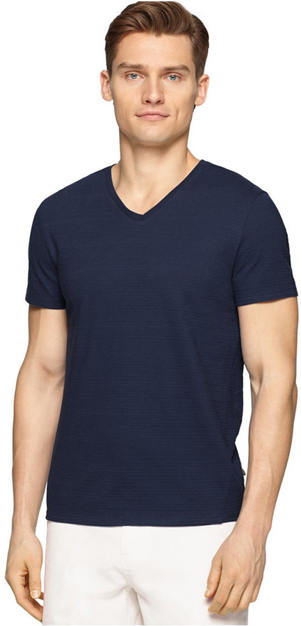 Prestige Søgemaskine optimering dø Calvin Klein V Neck Slim Fit T Shirt, $29 | Macy's | Lookastic