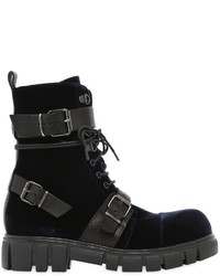 Fru.it 30mm Buckle Velvet Leather Ankle Boots