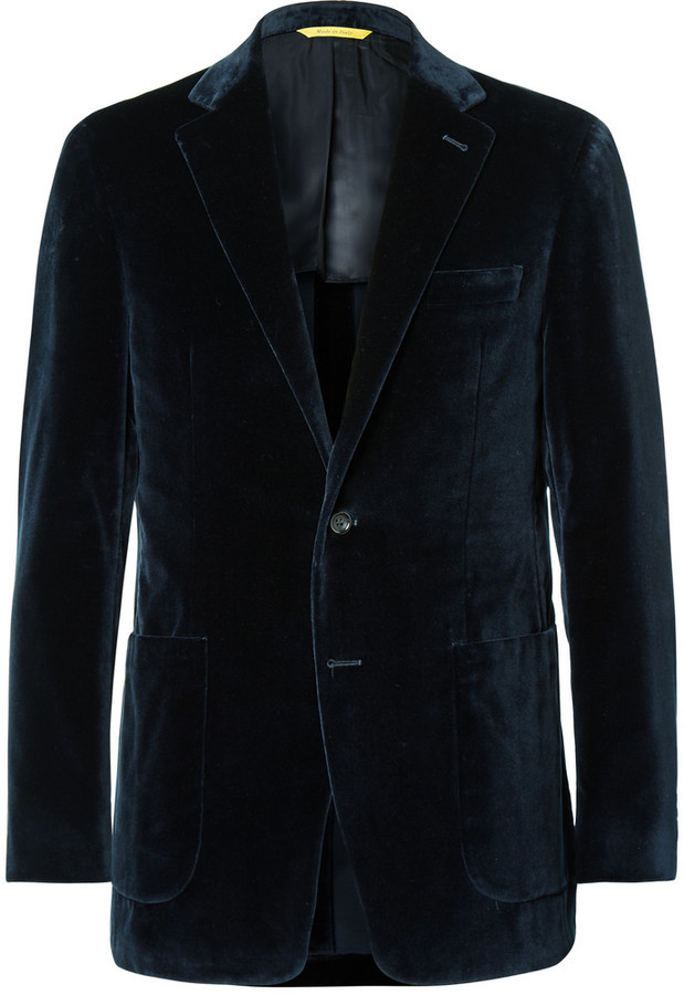 Canali Blue Kai Slim Fit Unstructured Cotton Velvet Blazer, $1,380 | MR ...