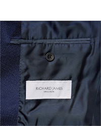 Richard James Blue Pin Dot Velvet Blazer
