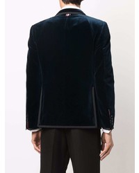 Thom Browne Navy Cotton Velvet Tipped Classic Jacket