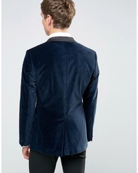 Number Eight Savile Row Velvet Skinny Tuxedo Jacket With Satin Lapel