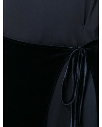 Cédric Charlier T Shirt Dress With Velvet Wrap Front