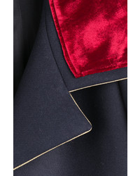 Roberto Cavalli Wool Coat With Velvet