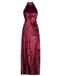 LuLu*s Lulus Strappy Back Crushed Velvet Gown