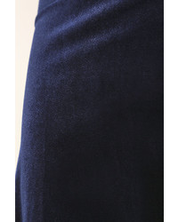 LuLu*s Charming Charleston Navy Blue Velvet Midi Dress
