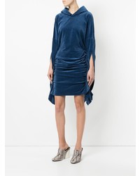 Paula Knorr Ruched Hooded Dress