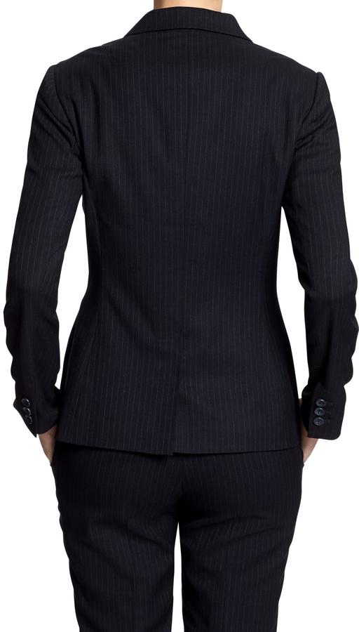 Banana Republic Pinstriped Monogram Suit Jacket Blazer 46R - Slim - NEW  w/tags