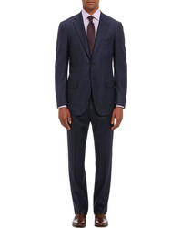 Isaia Stripe Flannel Two Button Suit
