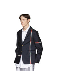 Thom Browne Navy Unconstructed Classic Blazer