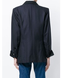 Yves Saint Laurent Vintage Pinstripe Loose Fit Blazer