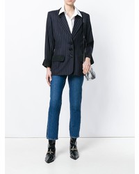 Yves Saint Laurent Vintage Pinstripe Loose Fit Blazer