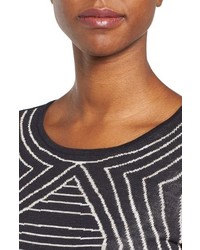 Nic+Zoe Urban Stripe Linen Blend Reversible Knit Top