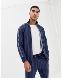 The Couture Club Track Top In Pinstripe
