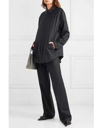 Balenciaga Pinstriped Wool And Cashmere Blend Pants