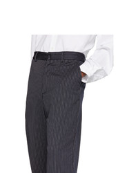 Vetements Navy Pinstripe Relaxed Trousers