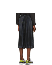 Homme Plissé Issey Miyake Navy Pleats Tailored Trousers