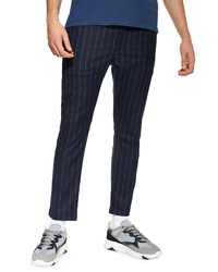 Topman Skinny Fit Stripe Crop Trousers