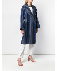 Erika Cavallini Oversized Striped Coat