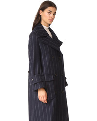 MSGM Pinstripe Wool Coat