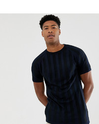 ASOS DESIGN Asos Tall Knitted T Shirt In Navy Stripe